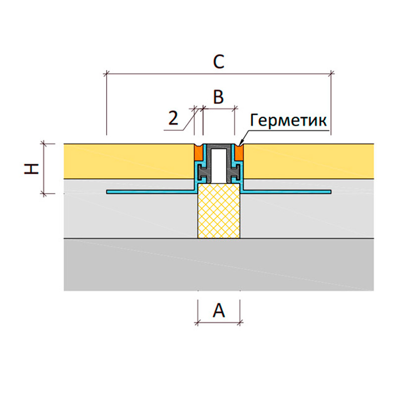 Закладной профиль для деформационного шва ТПМ-14/012